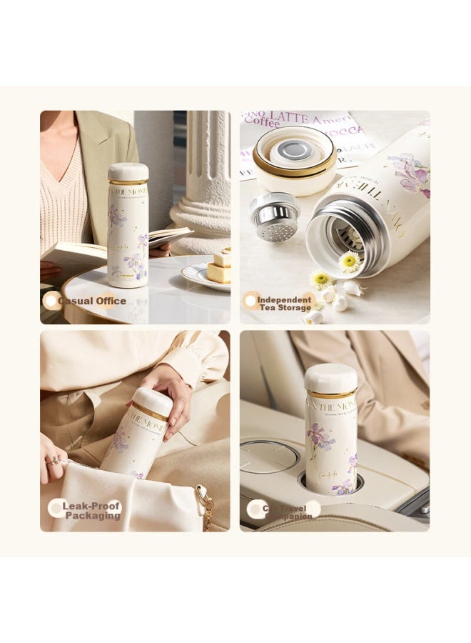 Vanow Insulated Bottle For Women New High-value Ceramic Liner Tea Separation Water Cup - Image 3