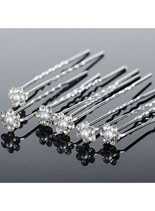 Drishti Hair Bun Pin Fancy Juda Pins With Crystal Rhinestone For Women And Girls 1 Box Set Of 20 Pin - Image 3