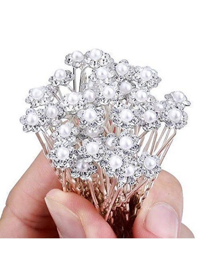 Drishti Hair Bun Pin Fancy Juda Pins With Crystal Rhinestone For Women And Girls 1 Box Set Of 20 Pin - Image 2