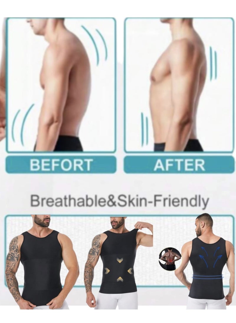 Developed black relational corset for tummy tuck and gynecomastia in men - Image 2