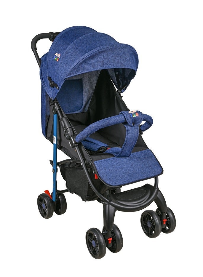 Kiko Comfortable Stroller 8 Wheels, 0 Months +, Blue
