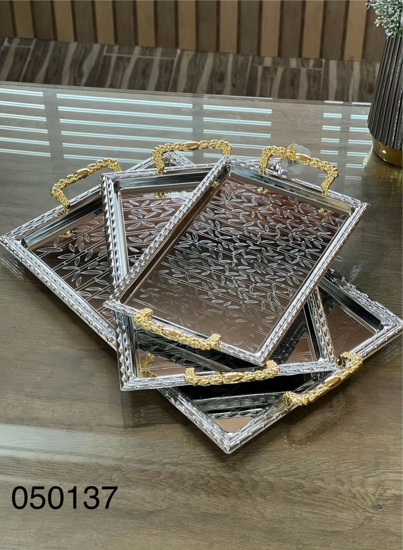 طقم تباسي تقديم ستيل 3 قطع