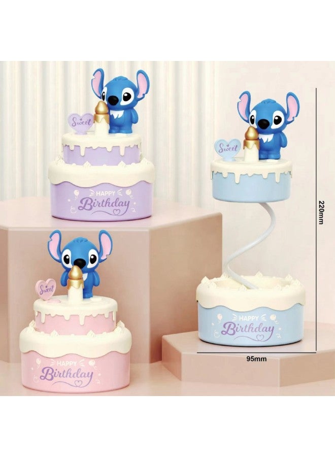 Cartoon Sanrio Small Table Lamp Student Desk Eye Protection Table Lamp Multifunctional Cute Gift Cake Modeling-Color:Melody Cake Small Table Lamp-Size:9.5-9.5-22cm  - Image 3