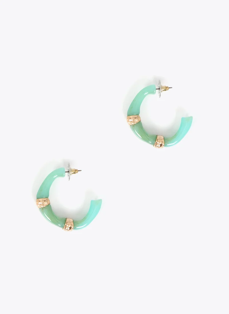 لولا كساديمونت Bamboo Effect Hoop Earrings