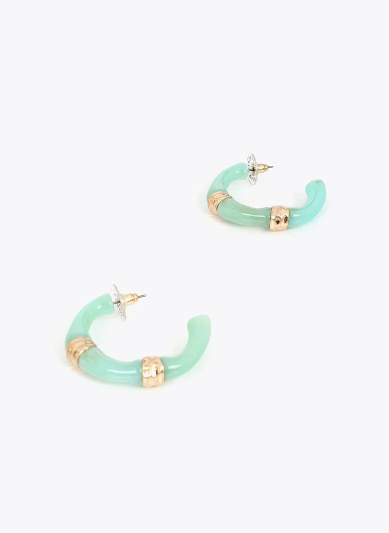لولا كساديمونت Bamboo Effect Hoop Earrings