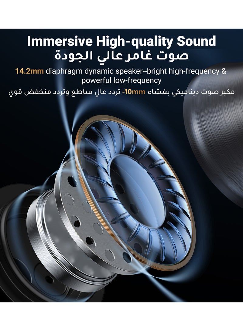 يو جرين سماعات أذن USB C سلكية نصف داخل الأذن مع تحكم في الصوت، سماعات أذن Type-C مع ميكروفون مانع للضوضاء 14.2 مم، لجهاز iPhone 16 Series، Galaxy S24/S23/S22 Series، iPad Pro، iPad Air - Image 2