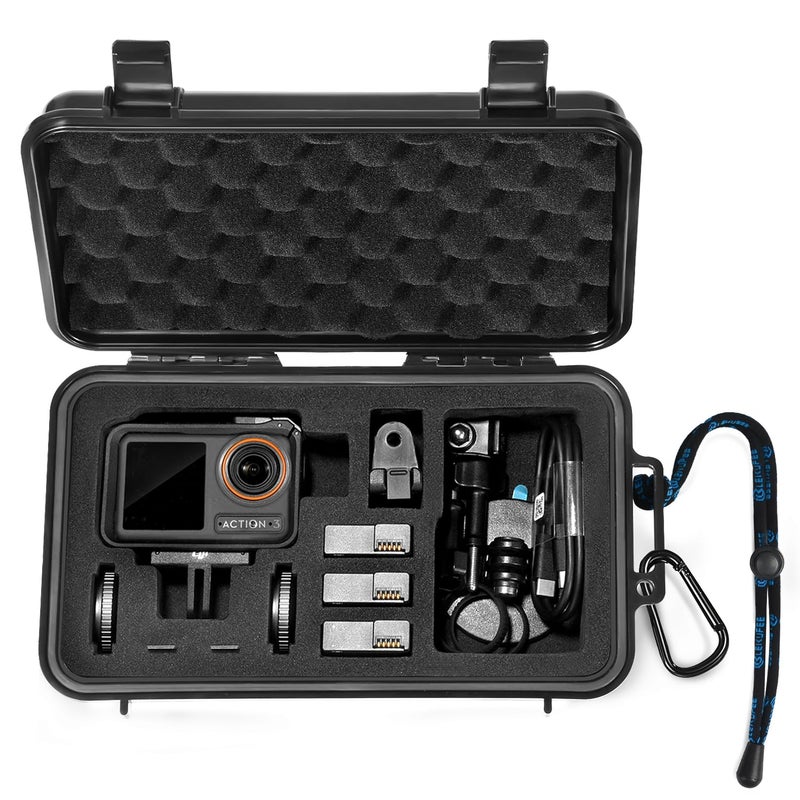 Lekufee Travel Waterproof Hard Case for DJI Osmo Action 5 Pro,DJI Osmo Action 4,Osmo Action 3 Camera and Accessories(Case Only) - Image 1