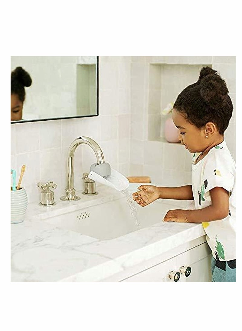 Faucet Extender for Kids u0026 Toddlers 2 Piece Set, Sink Handle Extender Baby Guide Sink Extender Long Water Hand Washing Device Water Diver. Grey - Image 5
