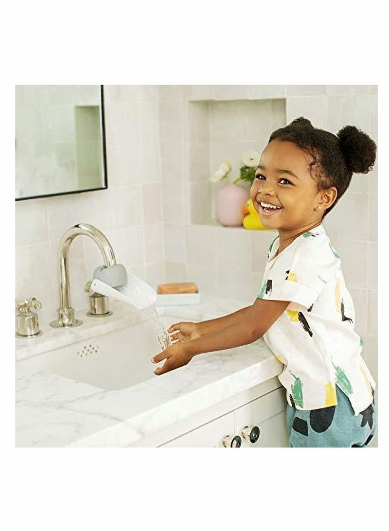 Faucet Extender for Kids u0026 Toddlers 2 Piece Set, Sink Handle Extender Baby Guide Sink Extender Long Water Hand Washing Device Water Diver. Grey - Image 4