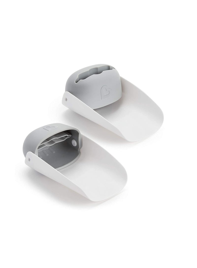 Faucet Extender for Kids u0026 Toddlers 2 Piece Set, Sink Handle Extender Baby Guide Sink Extender Long Water Hand Washing Device Water Diver. Grey - Image 1