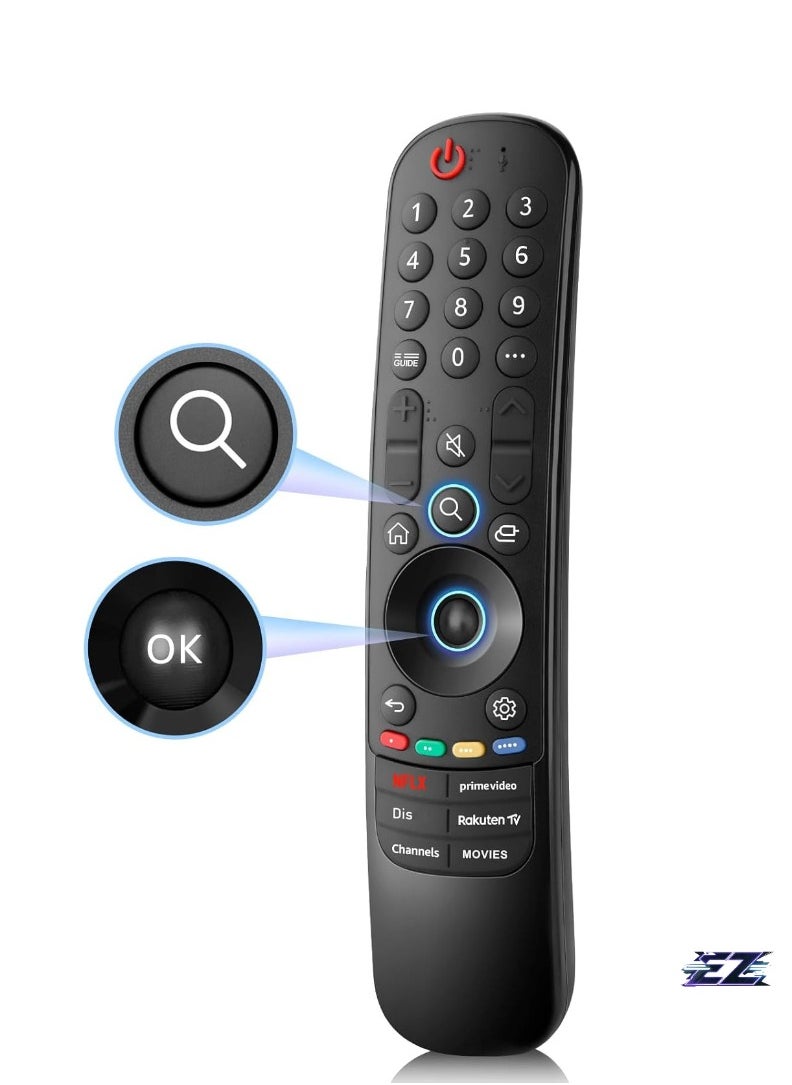 Replacement Remote Control for LG Smart TV, Universal Remote Control Compatible with LG OLED, QNED, NanoCell 4K Smart TVs (No Voice & No Pointer) – With Battery