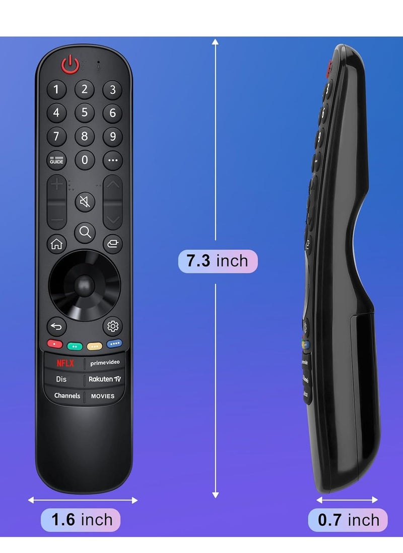 Replacement Remote Control for LG Smart TV, Universal Remote Control Compatible with LG OLED, QNED, NanoCell 4K Smart TVs (No Voice & No Pointer) – With Battery