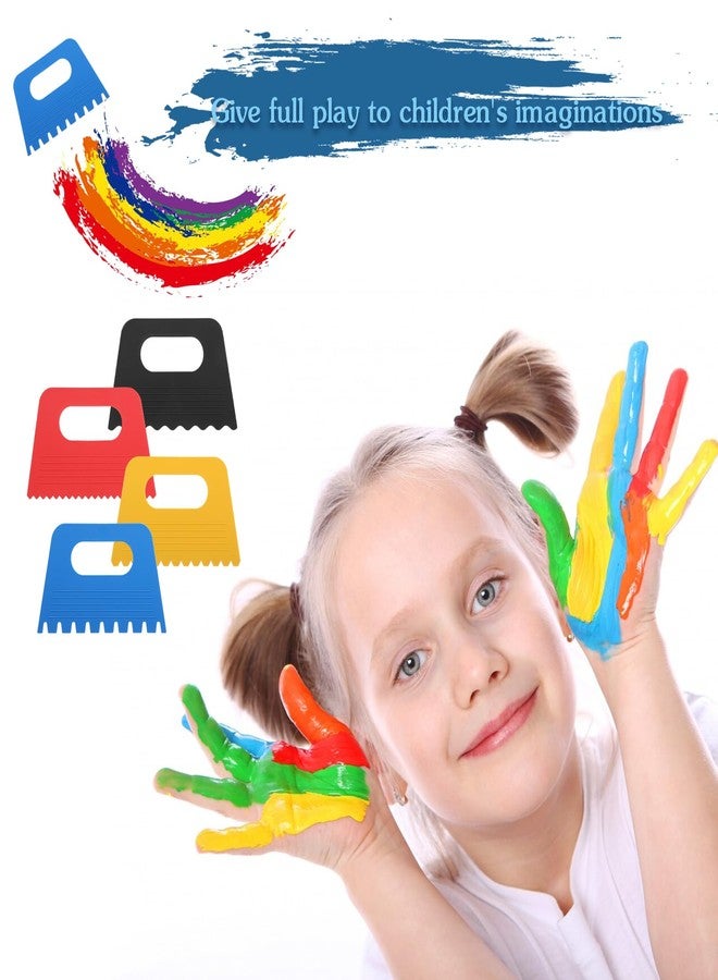 Andibro 4Pcs Texture Tools for Plaster Art Paint Scrapers Kit for Arts and Crafts DIY Graffiti Oil Painting and Drawing Play for Texture Art on Canvas Putty Scraper for Art - Image 4