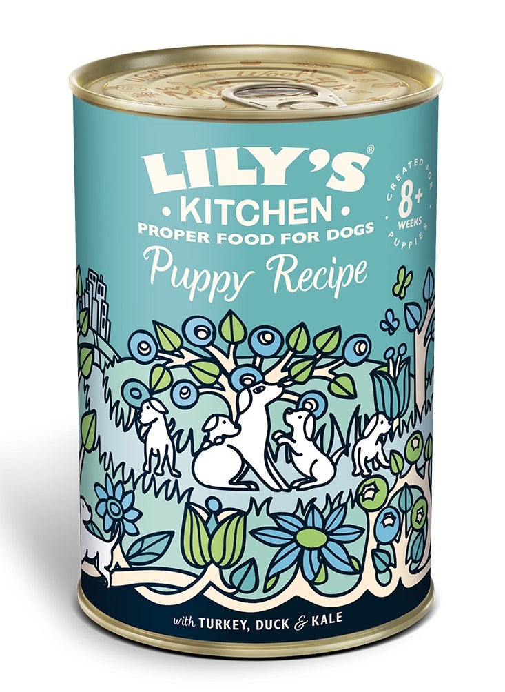 Lily's Kitchen - Lilys Kitchen Turkey & Duck Recipe Puppy Food (400g)- pack of 4 - Image 1