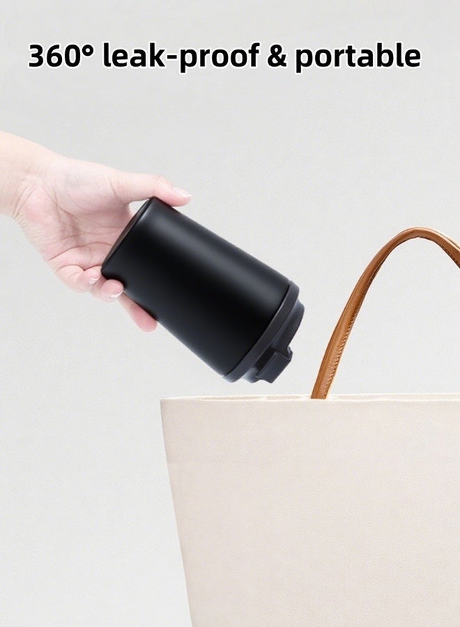 12oz Travel Coffee Mug Stainless Steel Vacuum Ice and Hot Drinks Insulated Tumbler for Home Office Outdoor Works  - Image 2