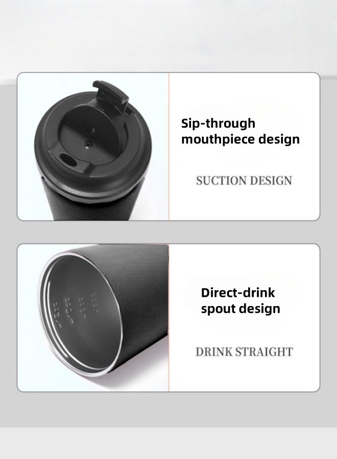 12oz Travel Coffee Mug Stainless Steel Vacuum Ice and Hot Drinks Insulated Tumbler for Home Office Outdoor Works  - Image 4