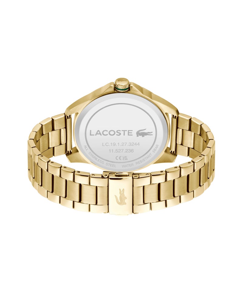 LACOSTE Round Analog Men'S Ionic Plated Thin Gold Steel Case  Watch - Image 2