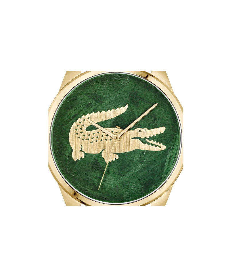 LACOSTE Round Analog Men'S Ionic Plated Thin Gold Steel Case  Watch - Image 4
