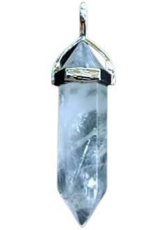 Hexagonal Transparent Quartz Crystal Necklace