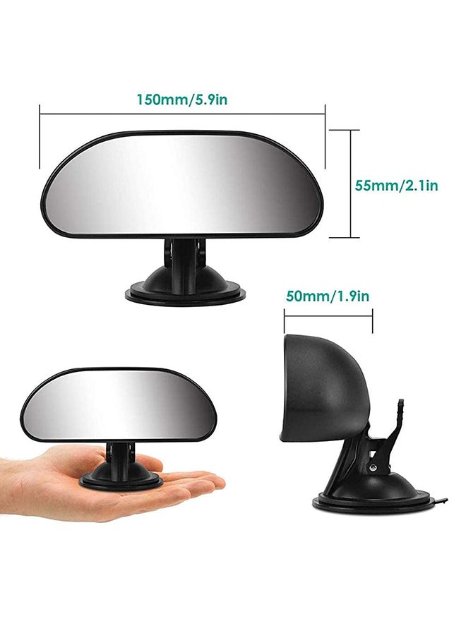 Baby Car Rear View Mirror, 360 Degree Adjustable Baby Car Mirror, Shatterproof Safety Car Seat Mirror with Strengthen Suction Cup