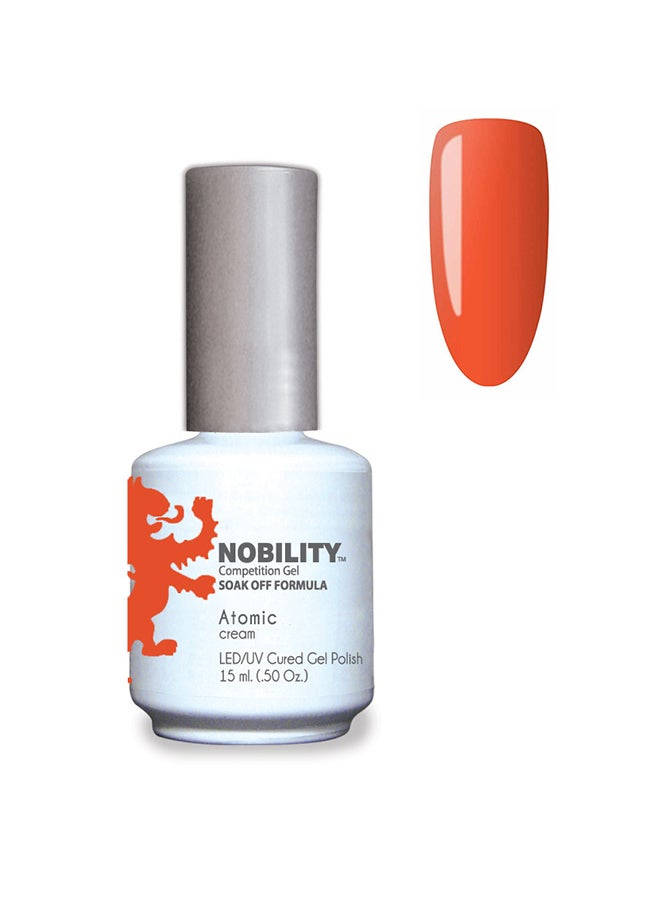 Lechat Nobility Soak Off Atomic UV Led Cured Nail Polish Color Hot Orange Cream 15 ml Nbgp176