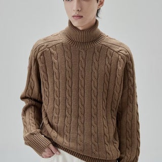 Mens Turtleneck Sweater Winter Loose Knitwear Brown - pzsku/Z3BD6D8BAD0C424E512A5Z/45/1746204260/137d82b1-460b-4fa9-8696-c826b2495a1a