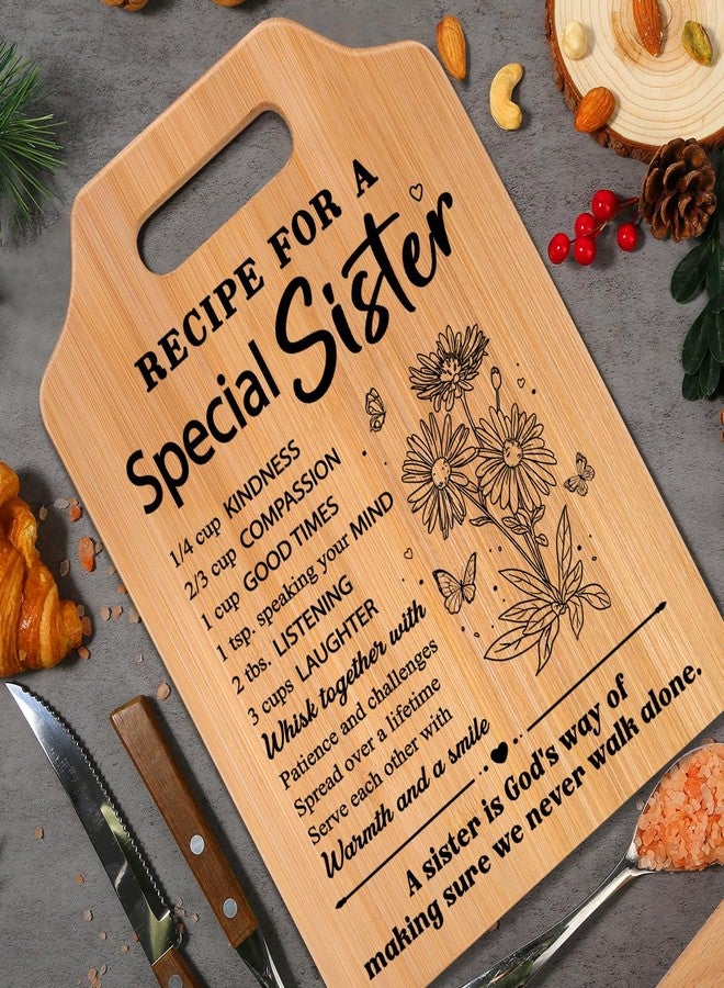Milcier Gifts for Sister, Sister Birthday Gifts, Recipe for A Special Sister Cutting Board, Sisters Gifts from Sister, Mothers Day Christmas Gifts for Sister Sister Adult - Image 2