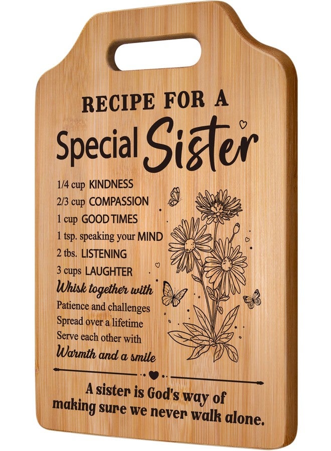 Milcier Gifts for Sister, Sister Birthday Gifts, Recipe for A Special Sister Cutting Board, Sisters Gifts from Sister, Mothers Day Christmas Gifts for Sister Sister Adult - Image 1