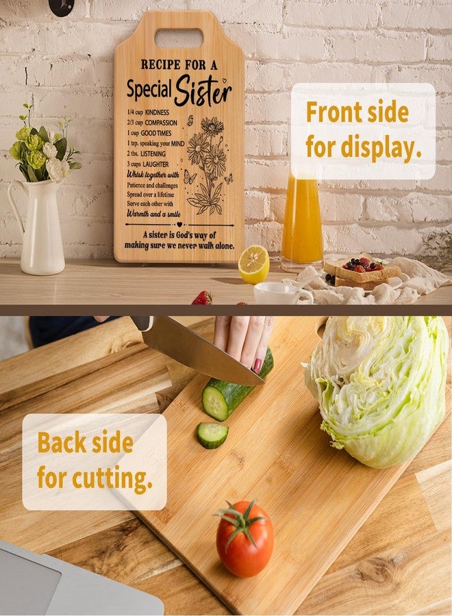 Milcier Gifts for Sister, Sister Birthday Gifts, Recipe for A Special Sister Cutting Board, Sisters Gifts from Sister, Mothers Day Christmas Gifts for Sister Sister Adult - Image 5