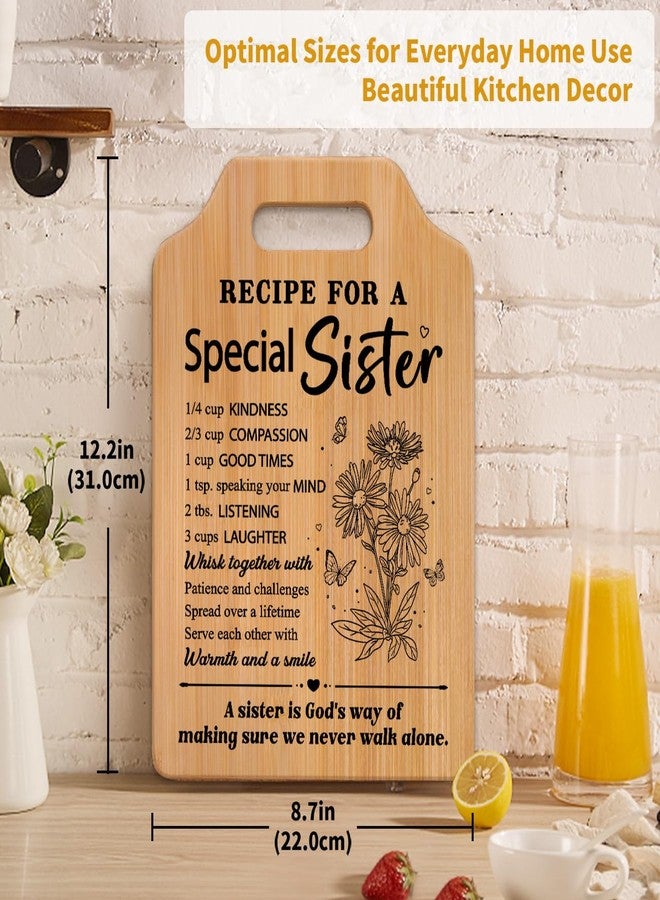 Milcier Gifts for Sister, Sister Birthday Gifts, Recipe for A Special Sister Cutting Board, Sisters Gifts from Sister, Mothers Day Christmas Gifts for Sister Sister Adult - Image 3