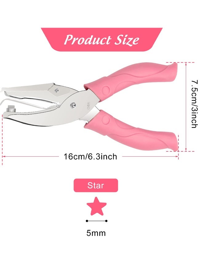 Star Handheld Hole Paper Punch Metal Single Hole Paper Punch Punchers With Soft-Handled Tags For Clothing Ticket DIY Craft Tags Scrapbook Tool - Image 2