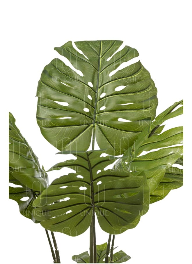 Unique Pots And Plants Monstera Multi Stem Artificial Tree Green Leafs H155CM  - Image 2