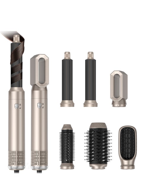 Multi-Function Heat Styling Brush 6-in-1 Curling Iron and Straightener