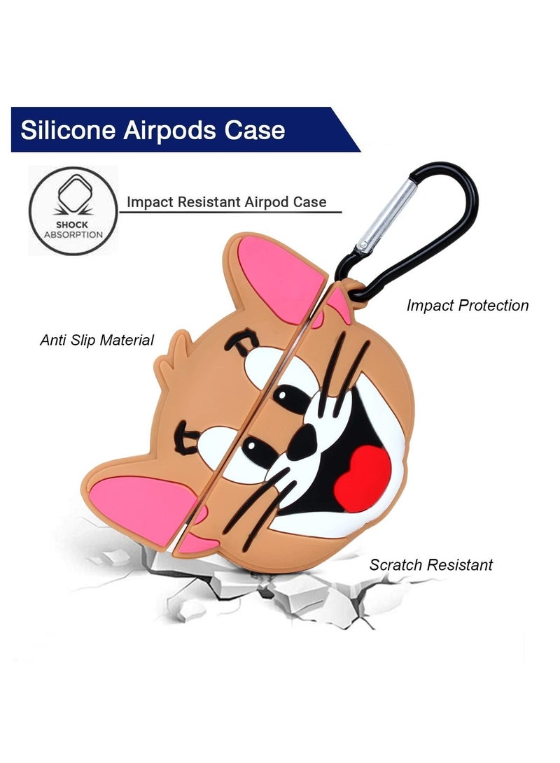 Case Soft Silicone Shockproof Cover for Apple Airpods Pro/Airpods Pro 2 New 3D Cute Cartoon Creative Fun Case Skin with Keychain Design - Image 4