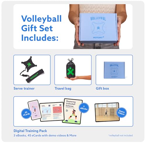 MOTOMY Volleyball Training Equipment Aid VolleyPal Solo Rebounder Trainer for Serve Spike Set Pass Indoor and Outdoor Volleyball Practice Equipment Gear Volleyball Gifts for Teen Girls - Image 3