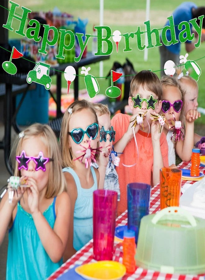 MEMOVAN Golf Themed Banner Golf Happy Birthday Banner Garland Let's Par-Tee Banner Golf Theme Retirement Banners Golf Birthday Garland for Golfer Lover Men Sports Par-Tee Time Party-BDAY - Image 3