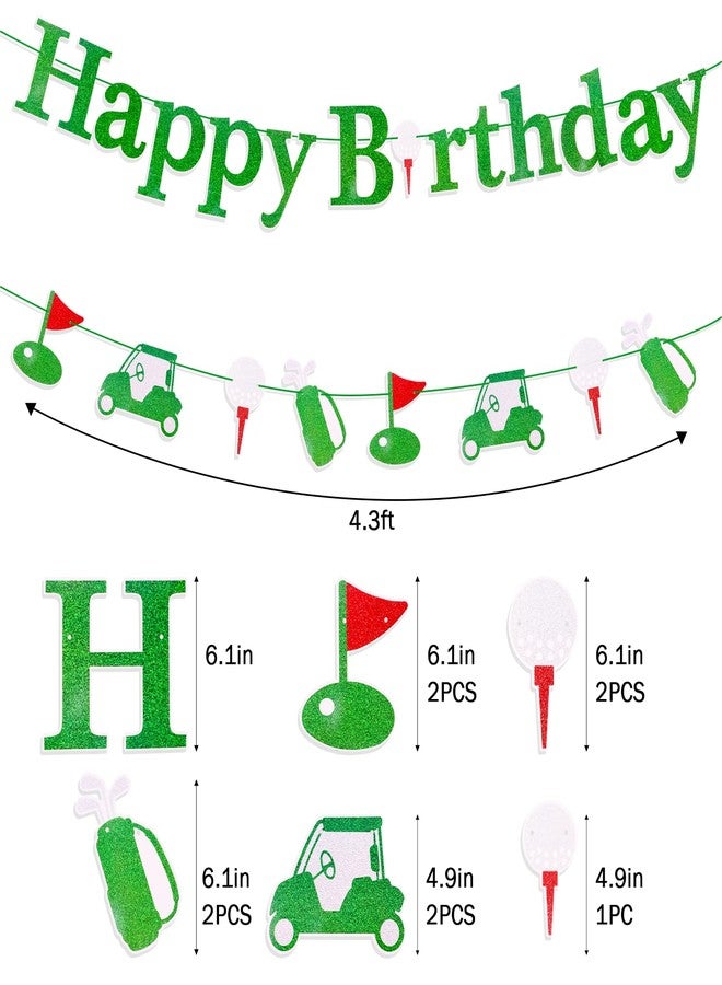 MEMOVAN Golf Themed Banner Golf Happy Birthday Banner Garland Let's Par-Tee Banner Golf Theme Retirement Banners Golf Birthday Garland for Golfer Lover Men Sports Par-Tee Time Party-BDAY - Image 2