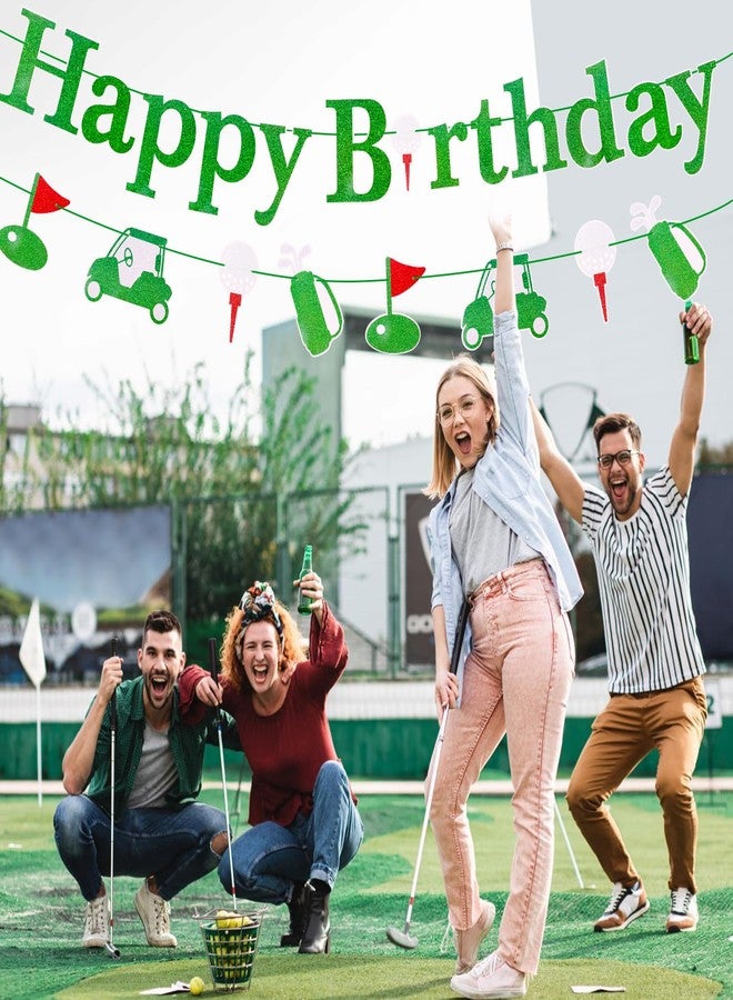 MEMOVAN Golf Themed Banner Golf Happy Birthday Banner Garland Let's Par-Tee Banner Golf Theme Retirement Banners Golf Birthday Garland for Golfer Lover Men Sports Par-Tee Time Party-BDAY - Image 4