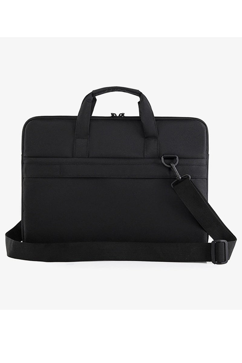 Unisex Business Style Solid Crossbody 14inch Laptop Bag Lightweight Waterproof Large Capacity Messenger Shoulder Laptop Protective Bag Compatible with MacBook HP Dell MacBook 14Inch - Image 2