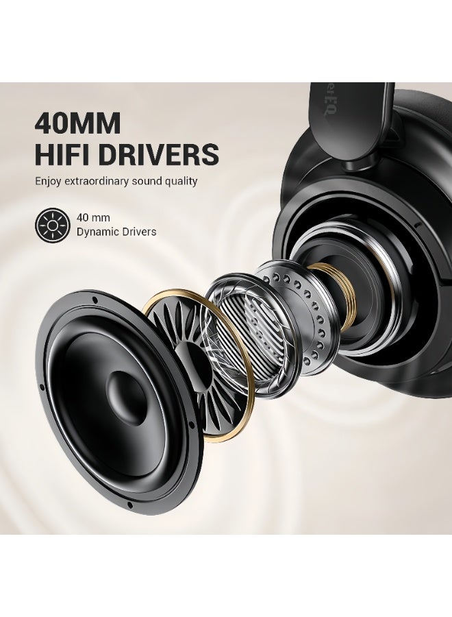 ون أوديو سماعة Oneodio SuperEQ V16 عالية الدقة بلوتوث بصوت عالي الدقة، باس عميق، بلوتوث 5.4، تصميم خفيف الوزن مناسب للتنقل والسفر والمنزل ومحبي الموسيقى - Image 5