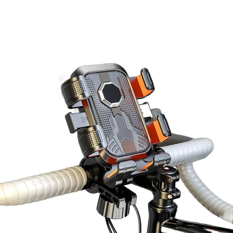 Handlebar Mount Car Phone Holder Stable Navigation Support Silicone for Riding and Navigation for Universal Fit Black - Image 1