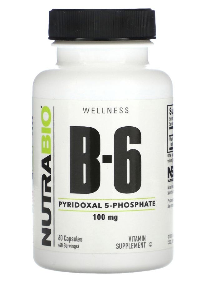 NutraBio B-6 100 mg 60 Capsules 