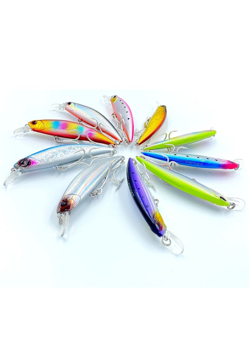 أوكورا خطاف ثلاثي BKK من أوكورا بروت - طول 50 ملم، وزن 4.7 جرام، حركة غرق اهتزازية، تصميم منخفض مقاومة الهواء، 10 ألوان ساحرة - Image 2