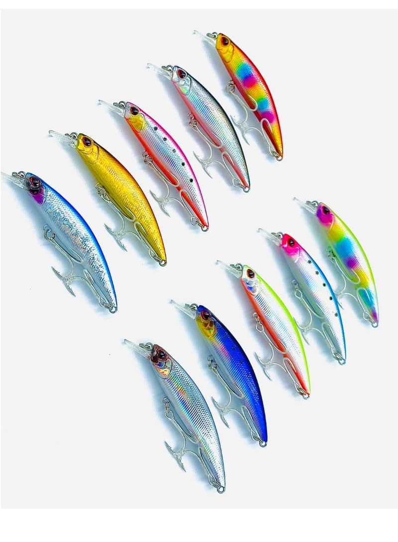 أوكورا خطاف ثلاثي BKK من أوكورا بروت - طول 50 ملم، وزن 4.7 جرام، حركة غرق اهتزازية، تصميم منخفض مقاومة الهواء، 10 ألوان ساحرة - Image 3