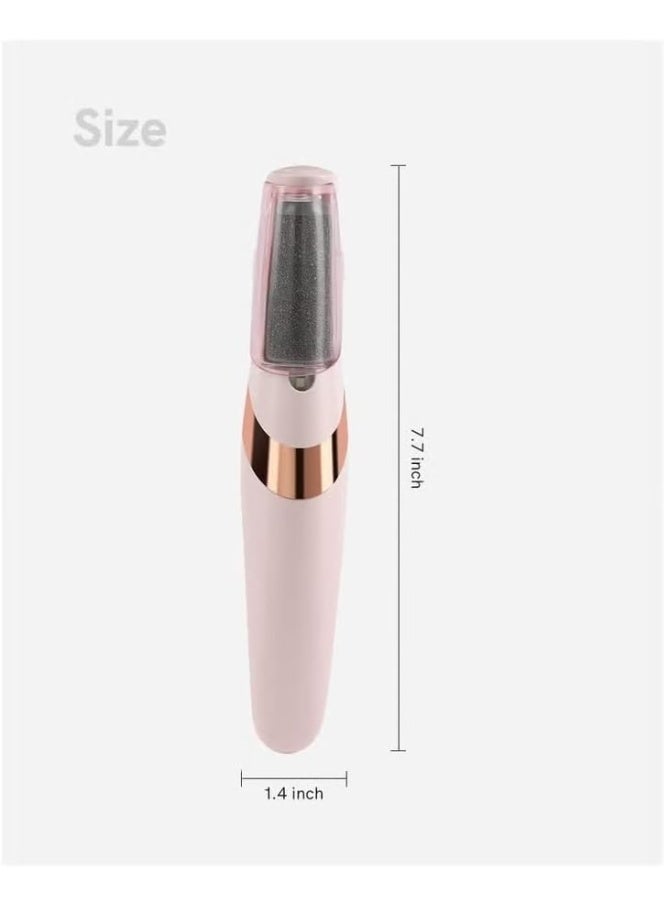 USB Rechargeable Electric Foot File, Waterproof Callus Remover for Feet and Heels with 2 Speeds and 2 Interchangeable Roller Heads - Image 2