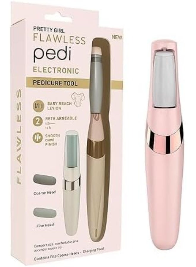 USB Rechargeable Electric Foot File, Waterproof Callus Remover for Feet and Heels with 2 Speeds and 2 Interchangeable Roller Heads - Image 3