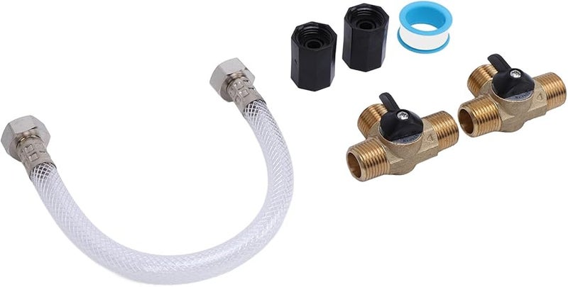 Brass RV Water Heater Bypass Kit with 1 2 Inch NPT Connectors 12in Hose for Winter Camping - Image 4