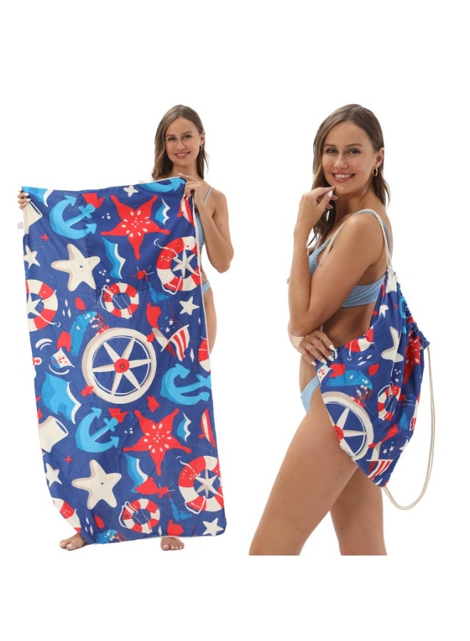 general Beach Towel, Super Absorbent, Quick Dry, Sand Free, Compact & Lightweight, 100% Recycled Materials, Includes bag - Large (140x70cm)