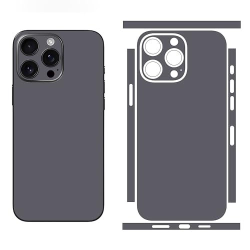 CXWITHY Skin Wrap for iPhone 13/14/15/16/17 Pro Max, Vinyl Decal Sticker Cover Protective Film for Phone Back, Camera, Frame (Grey, 13 Pro Max) - Image 2