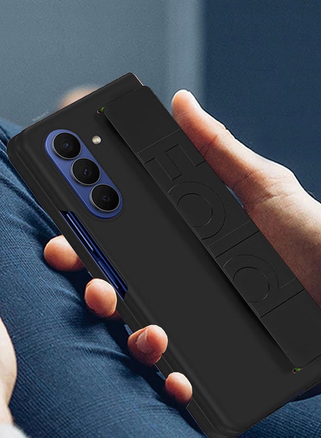 Hard Silicone Case for Samsung Galaxy Z Fold 7, with Anti-Slip Hand Grip – Rugged Full-Body Protective Cover with Precise Cutouts - Black - Image 4